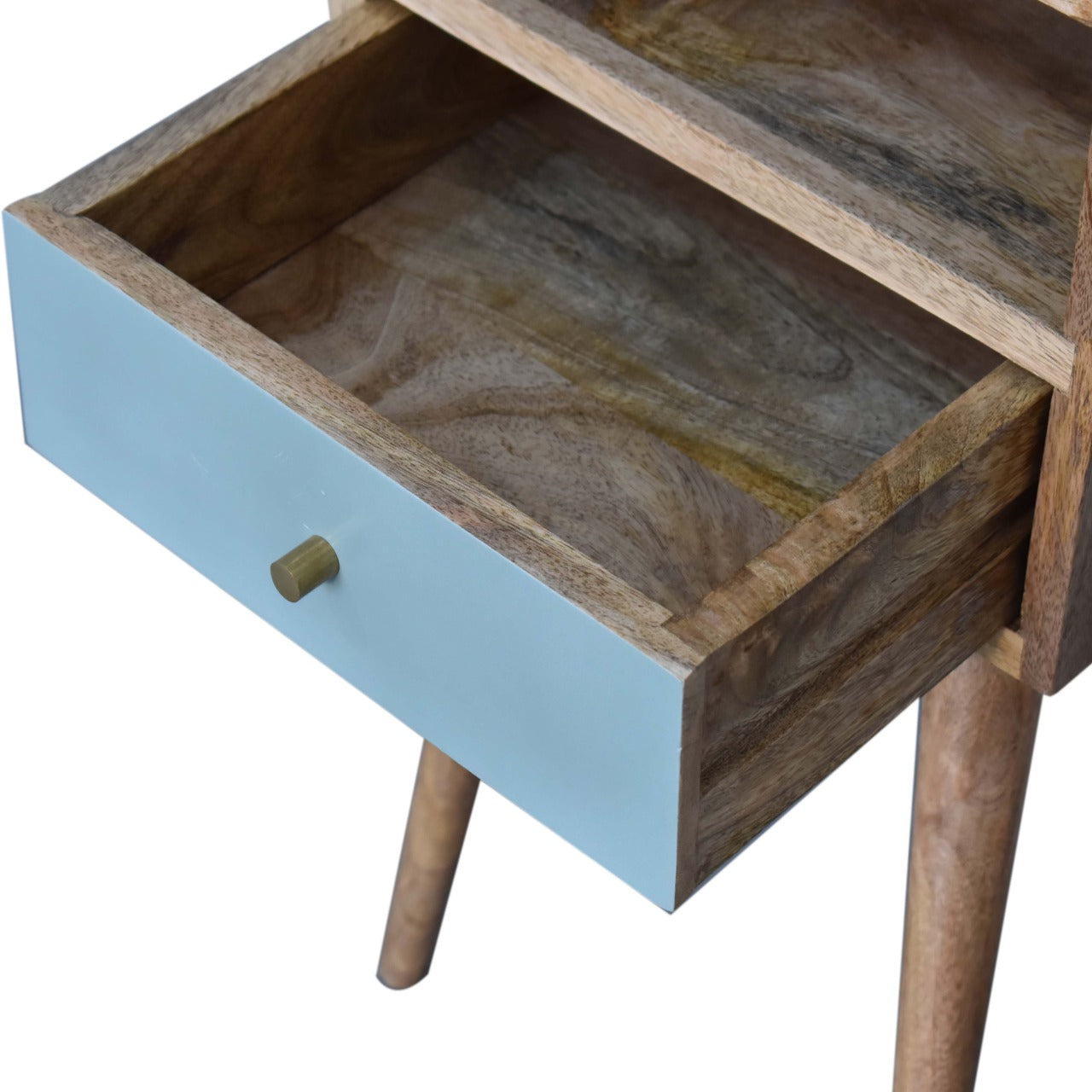 mini duck egg green hand painted bedside
