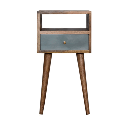 mini duck egg green hand painted bedside