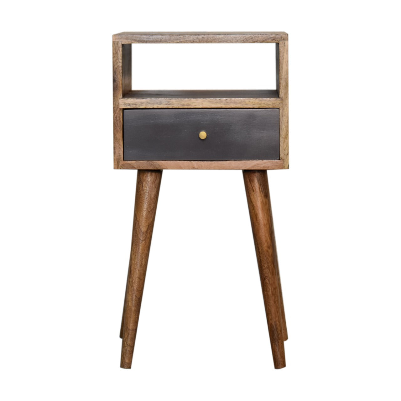 mini slate grey hand painted bedside