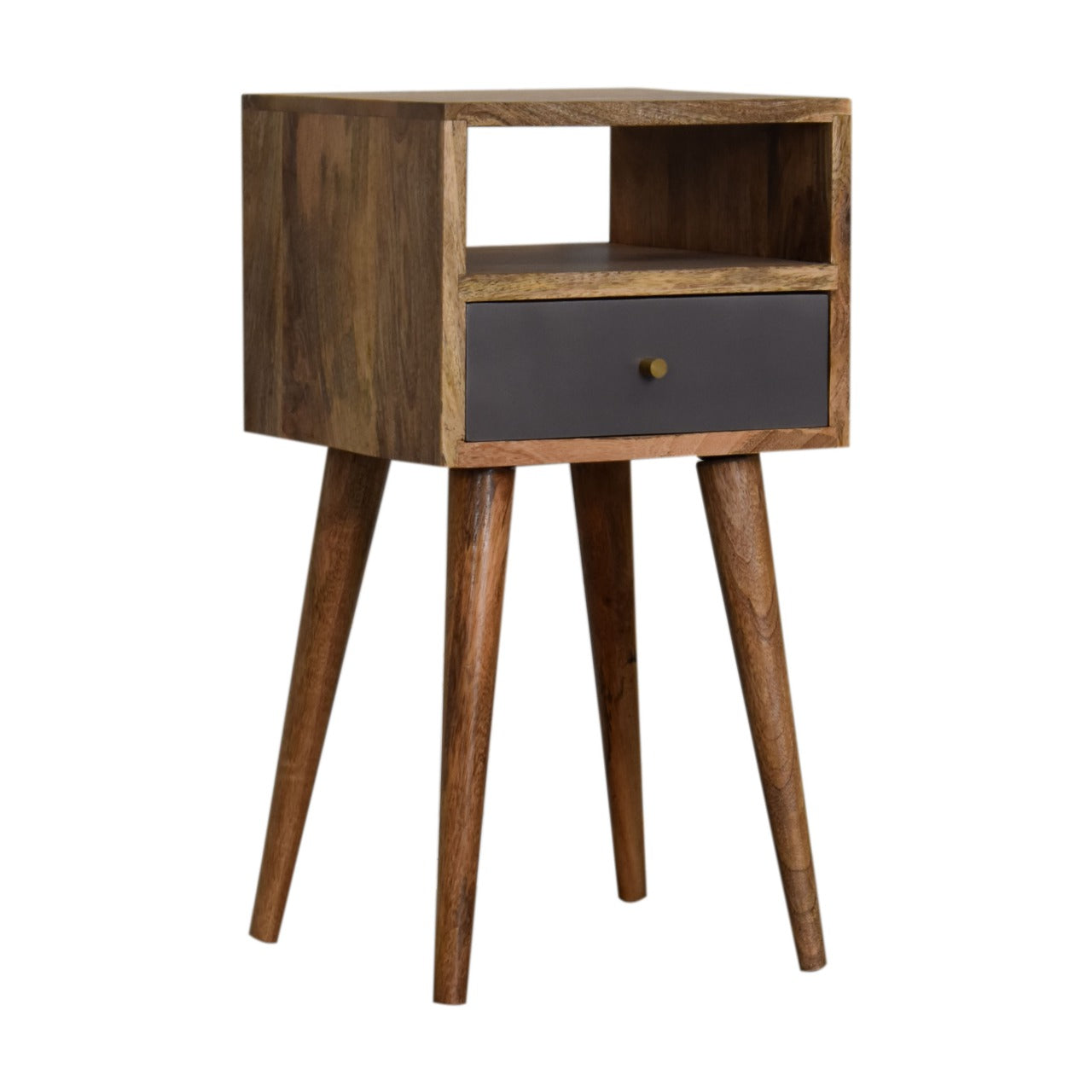 mini slate grey hand painted bedside