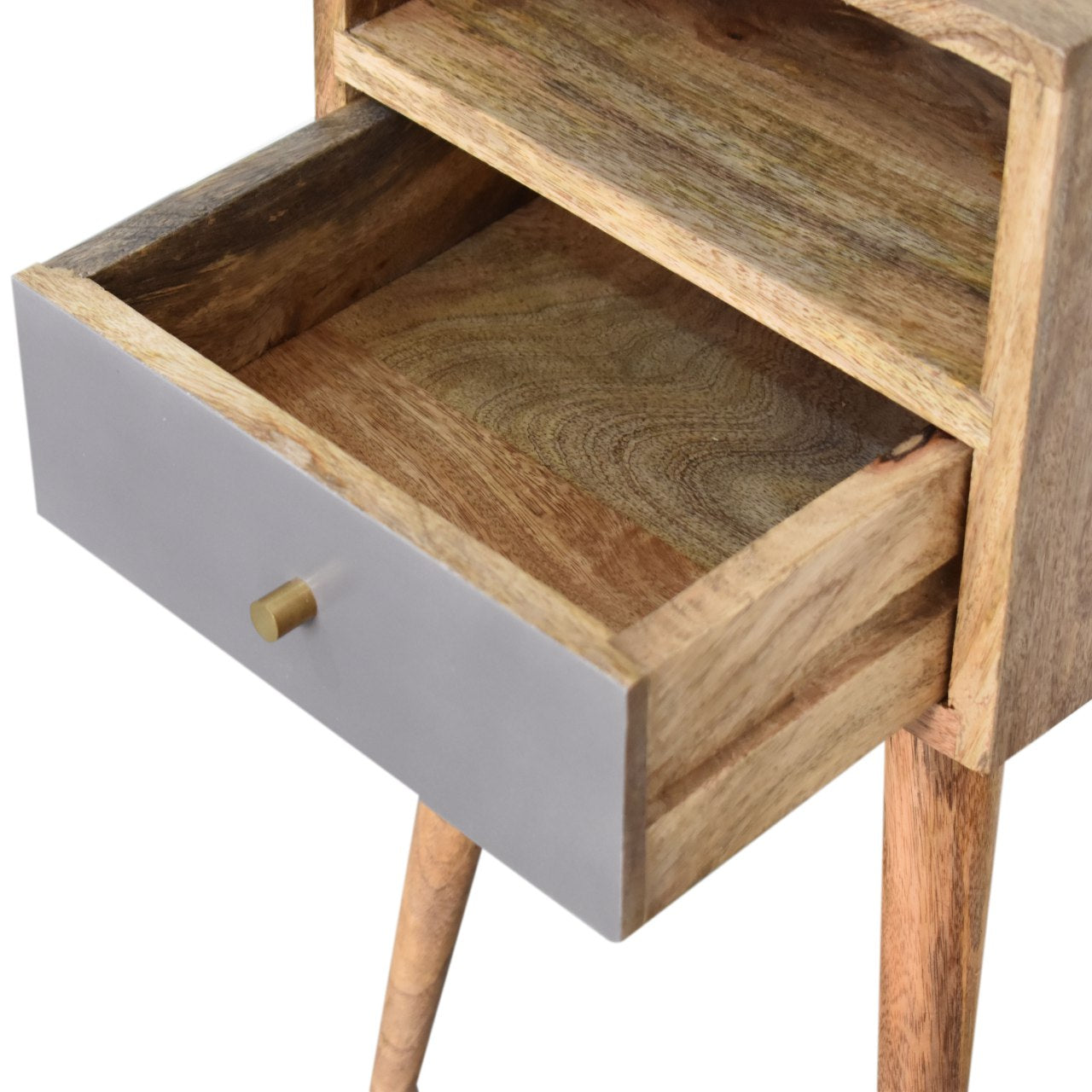 mini slate grey hand painted bedside