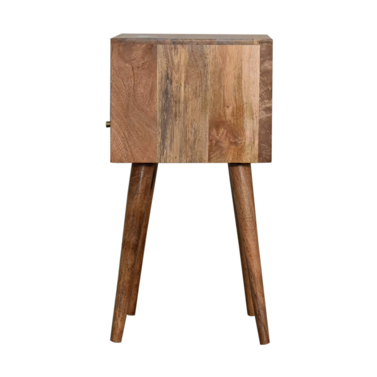 mini brick red hand painted bedside
