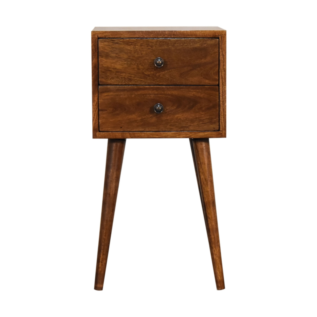 mini 2 drawer chestnut bedside