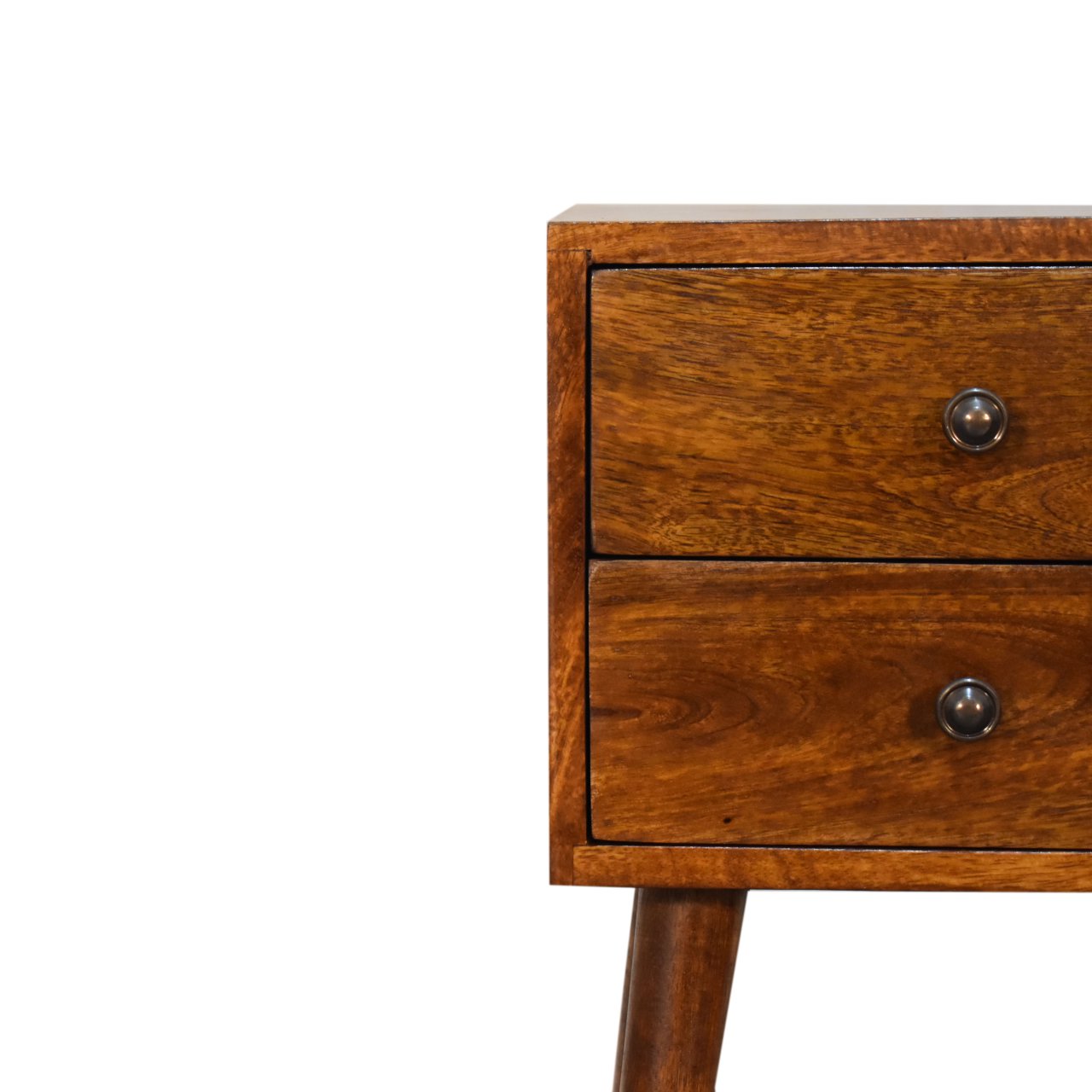 mini 2 drawer chestnut bedside