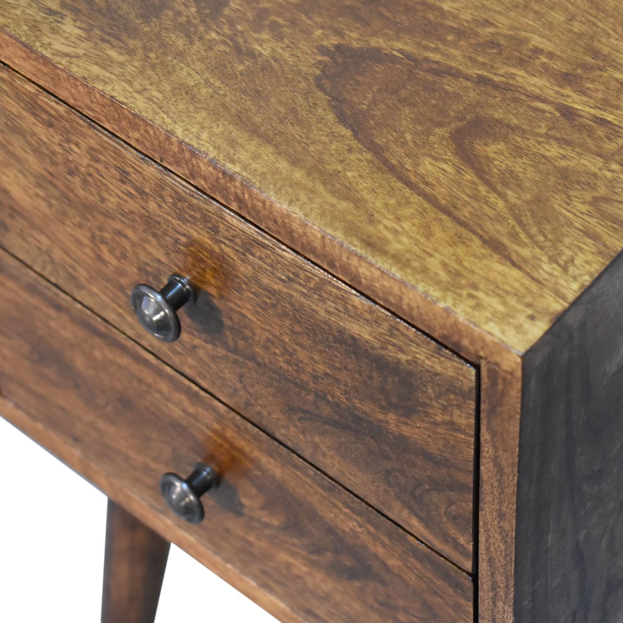 mini 2 drawer chestnut bedside