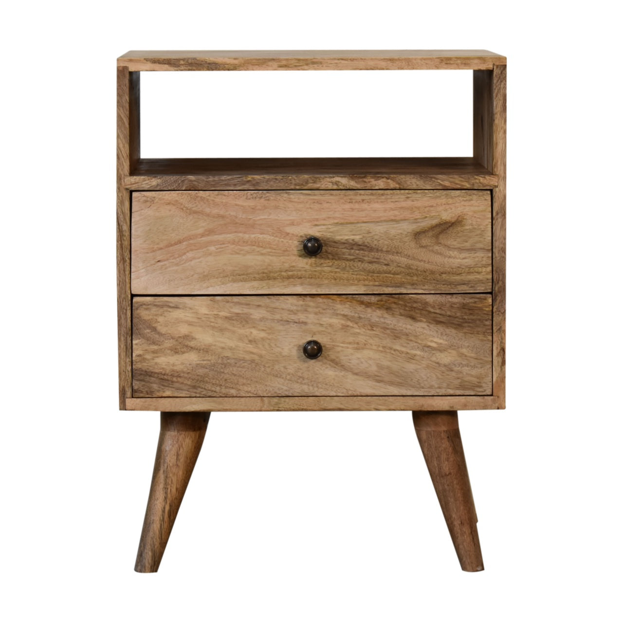 classic oak ish bedside