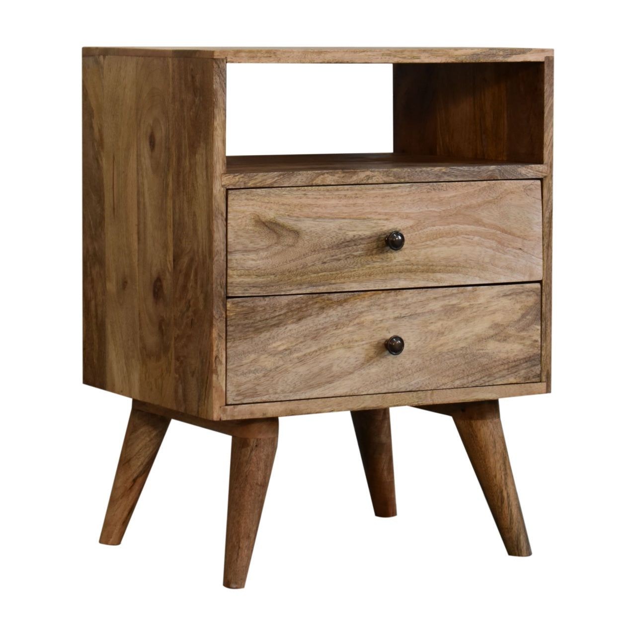 classic oak ish bedside