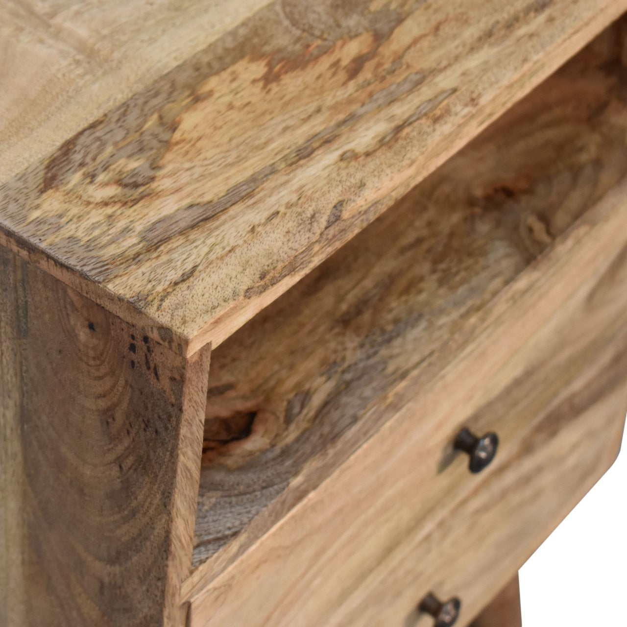 classic oak ish bedside