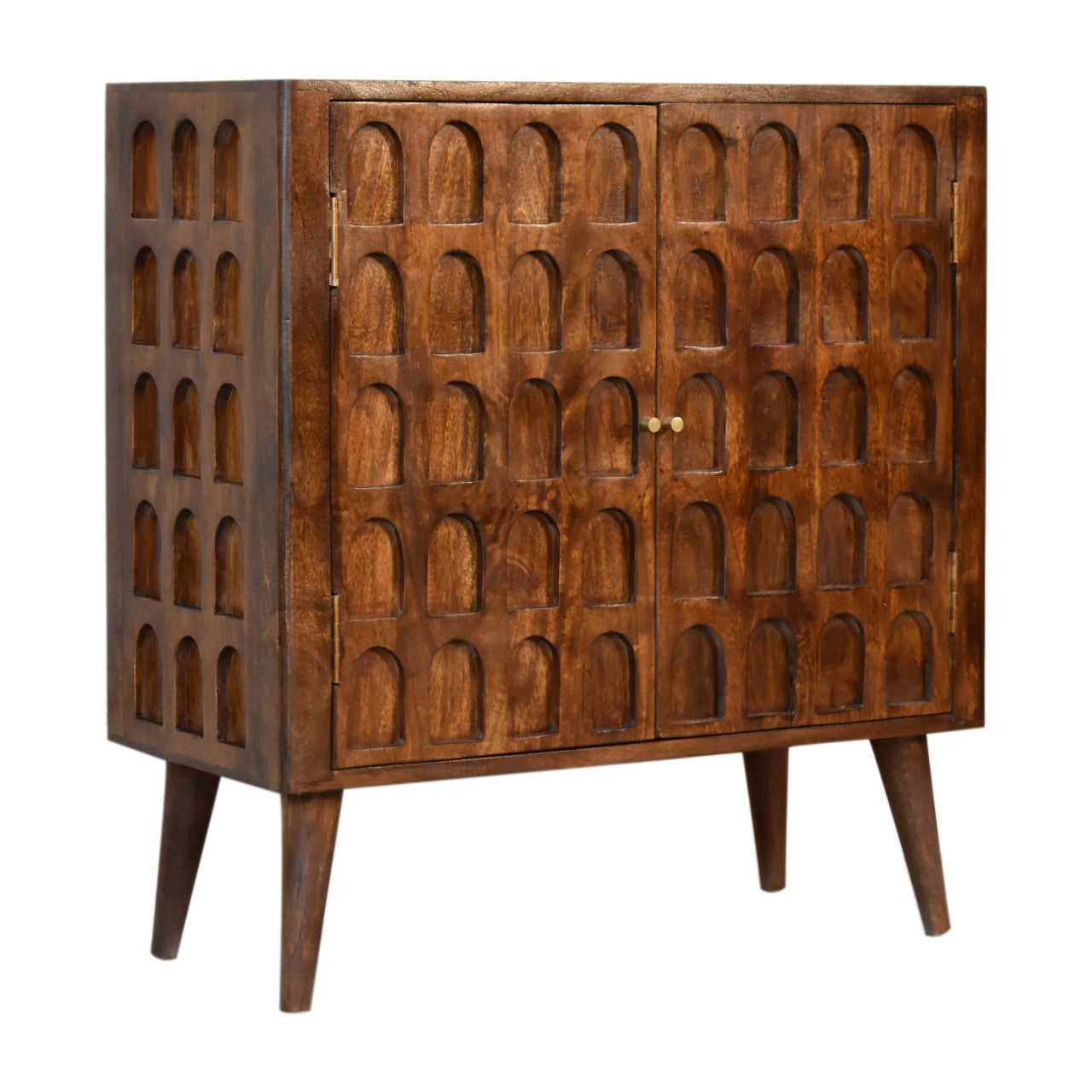 chestnut arch cabinet