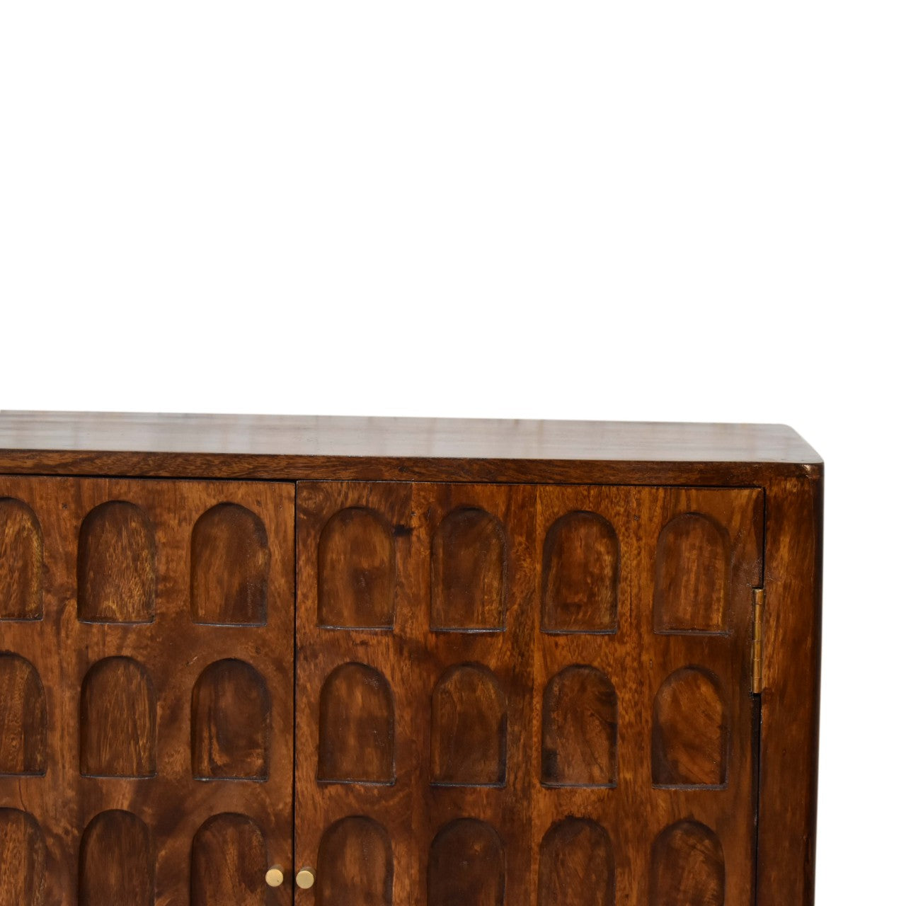 chestnut arch cabinet