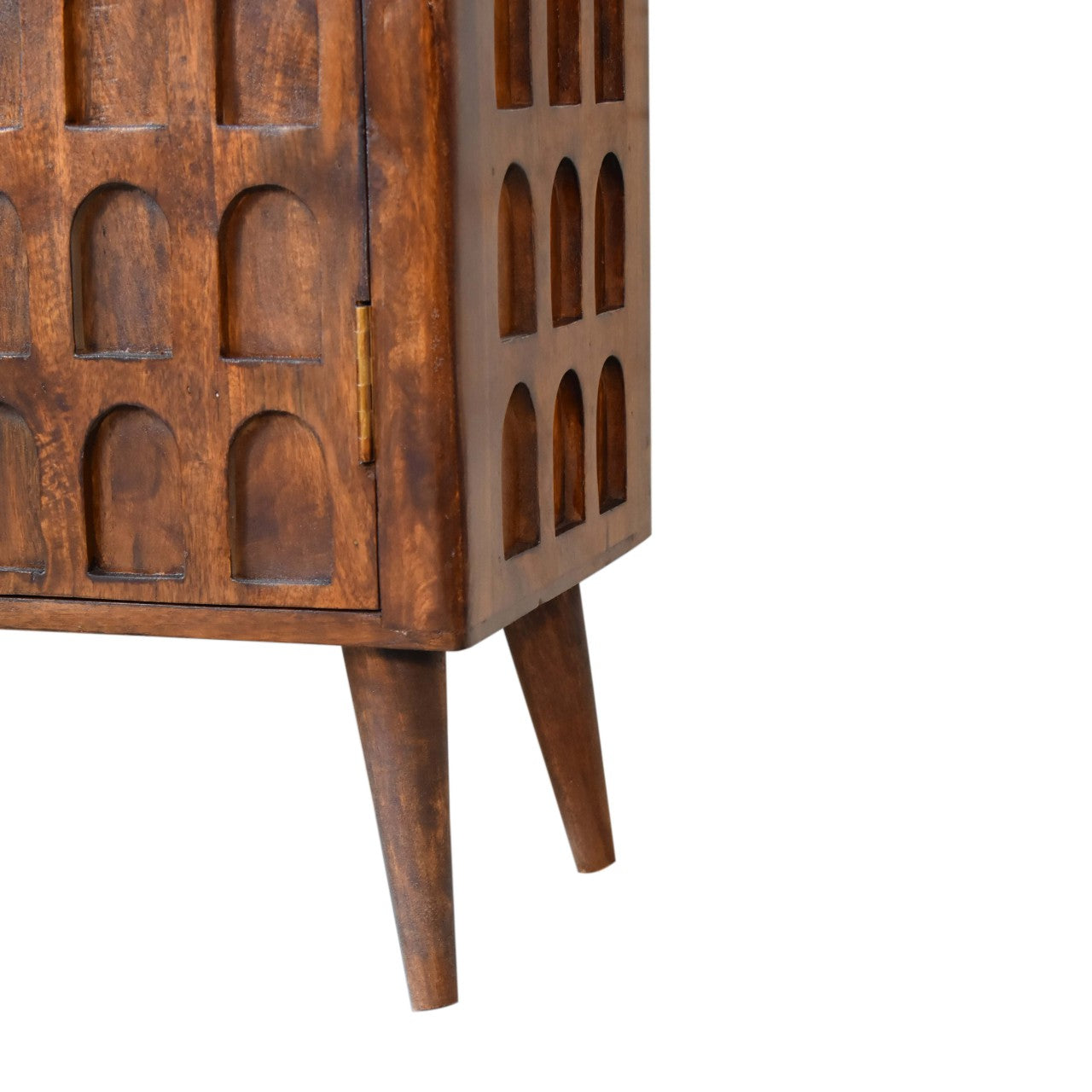 chestnut arch cabinet