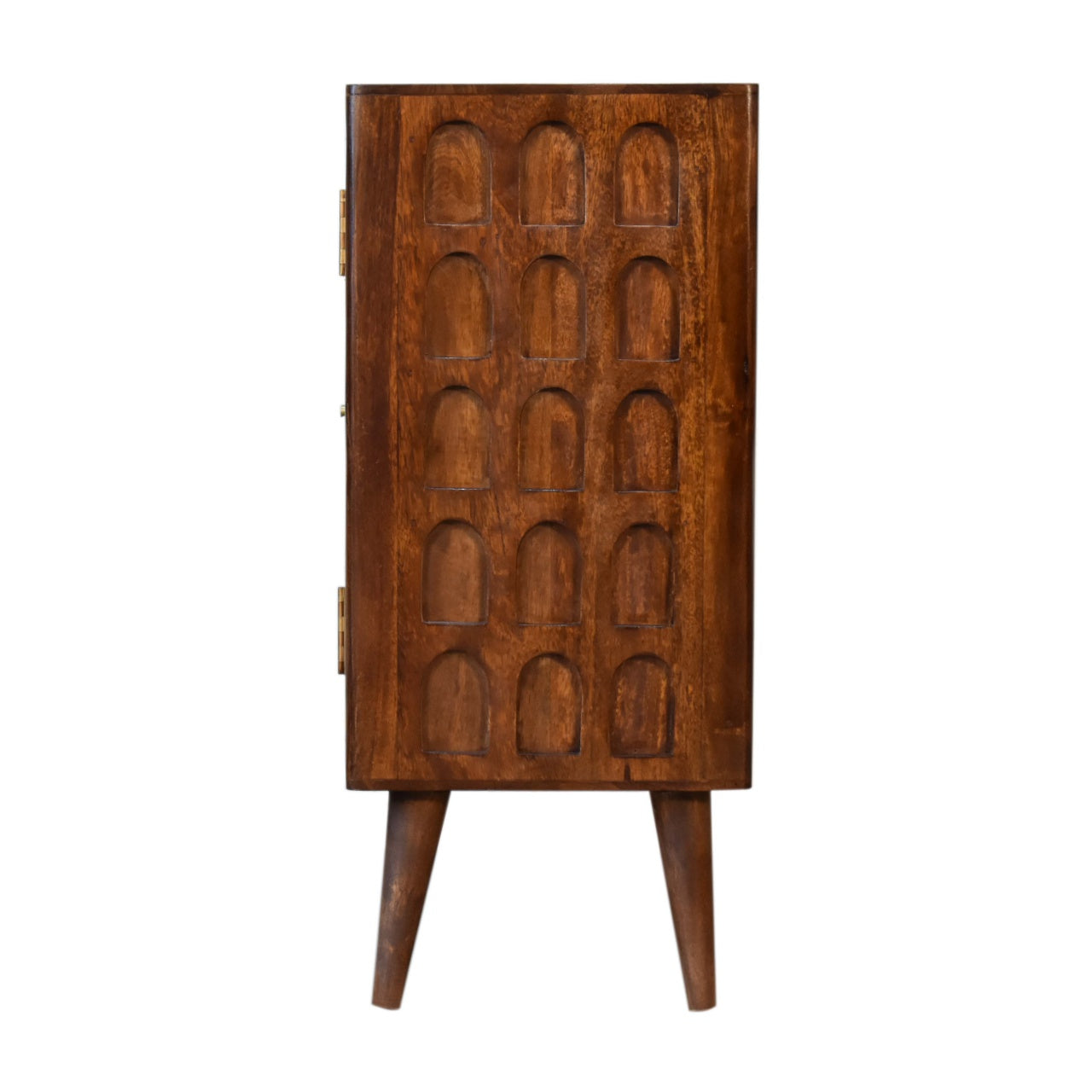 chestnut arch cabinet