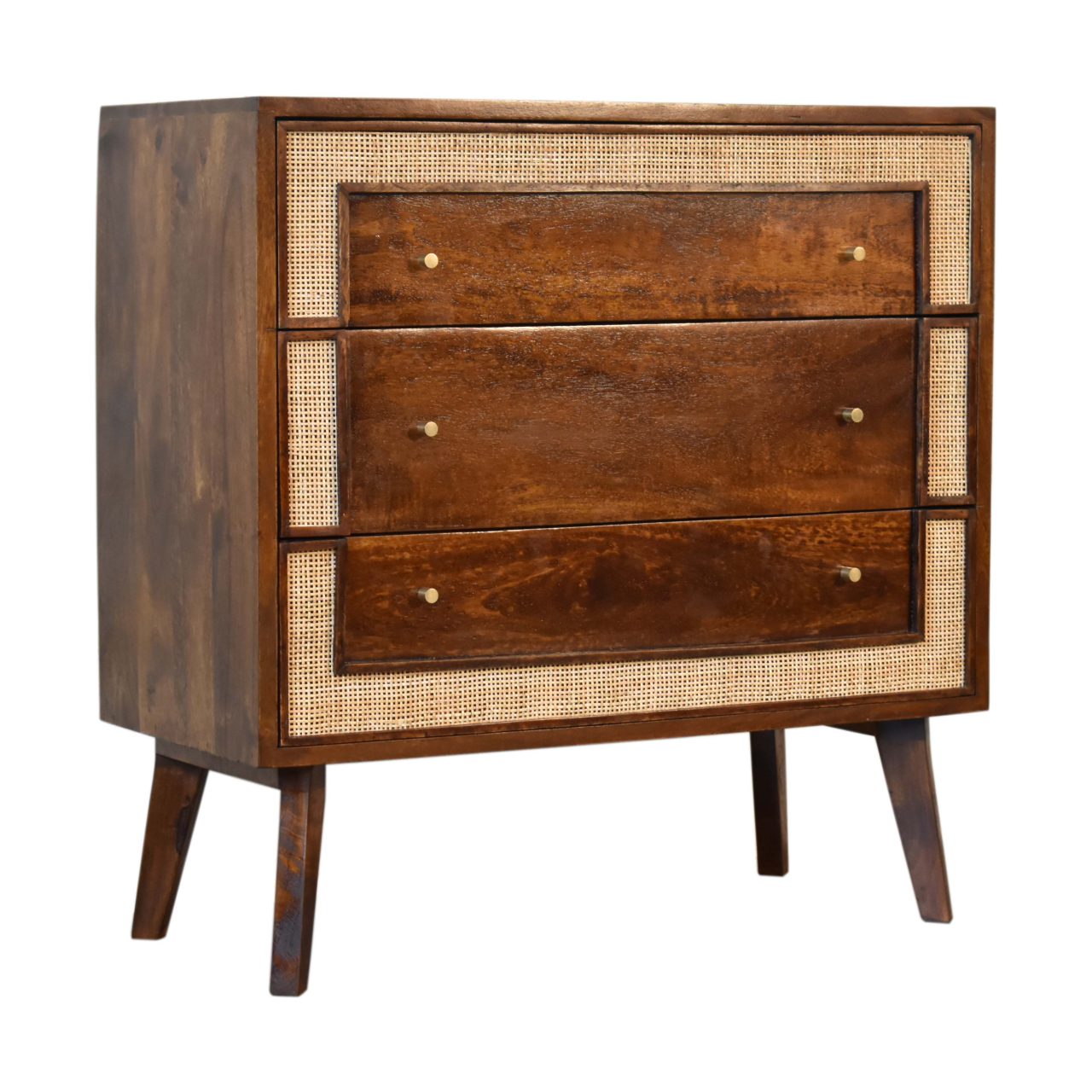 chestnut square woven chest
