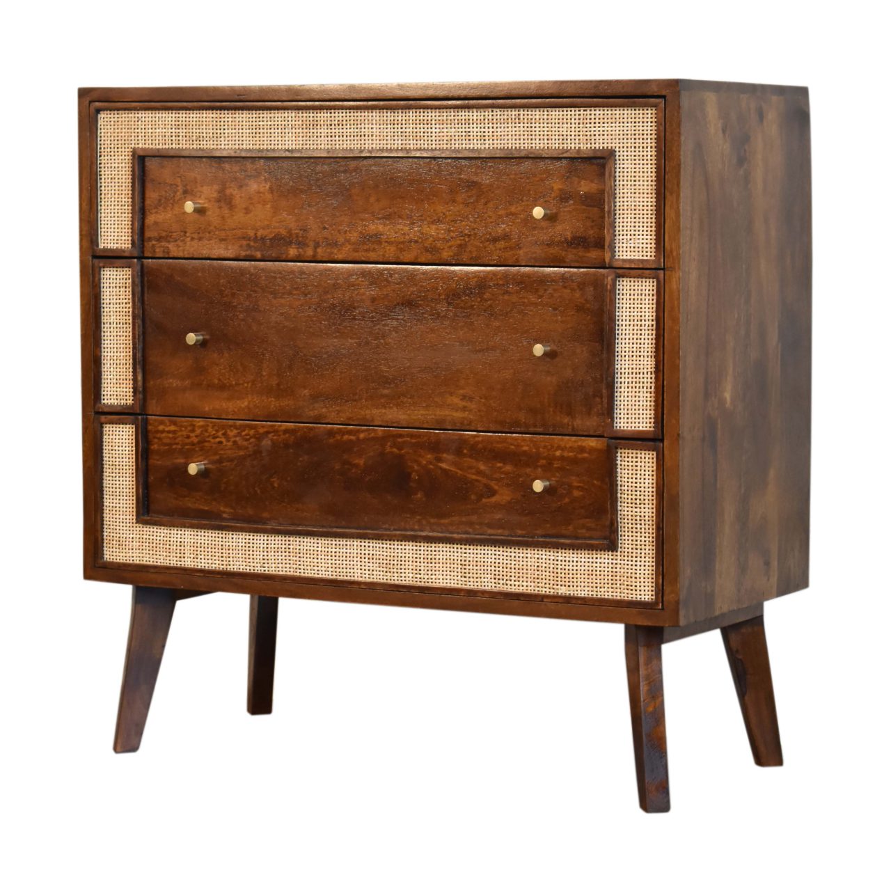 chestnut square woven chest