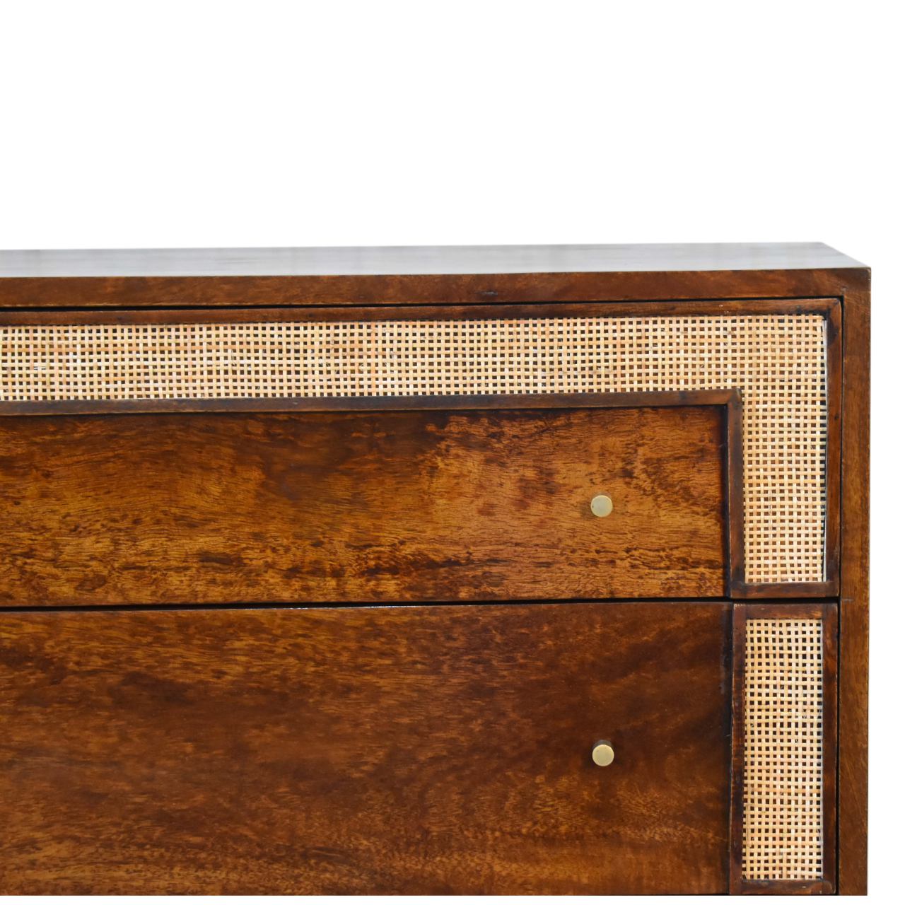 chestnut square woven chest