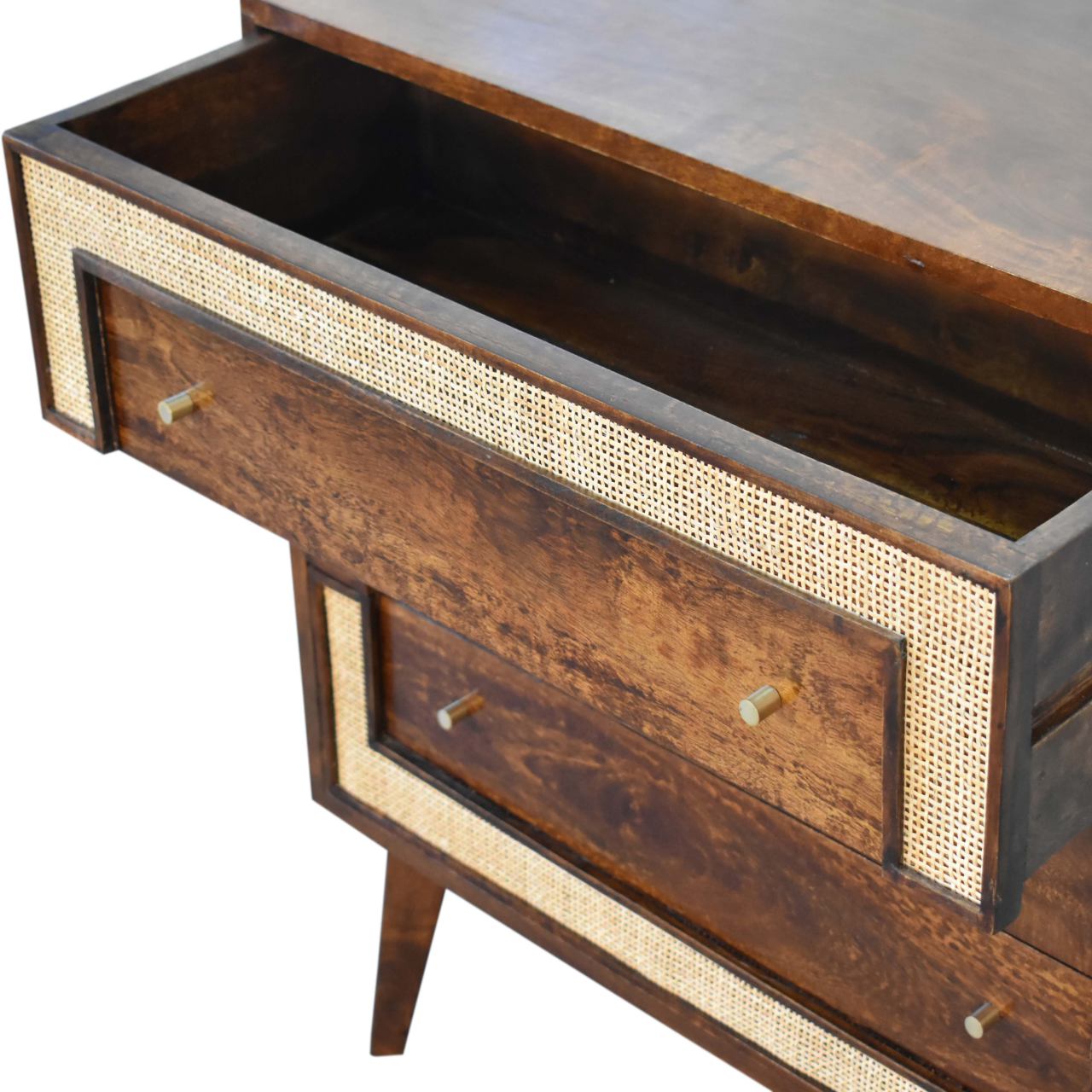 chestnut square woven chest