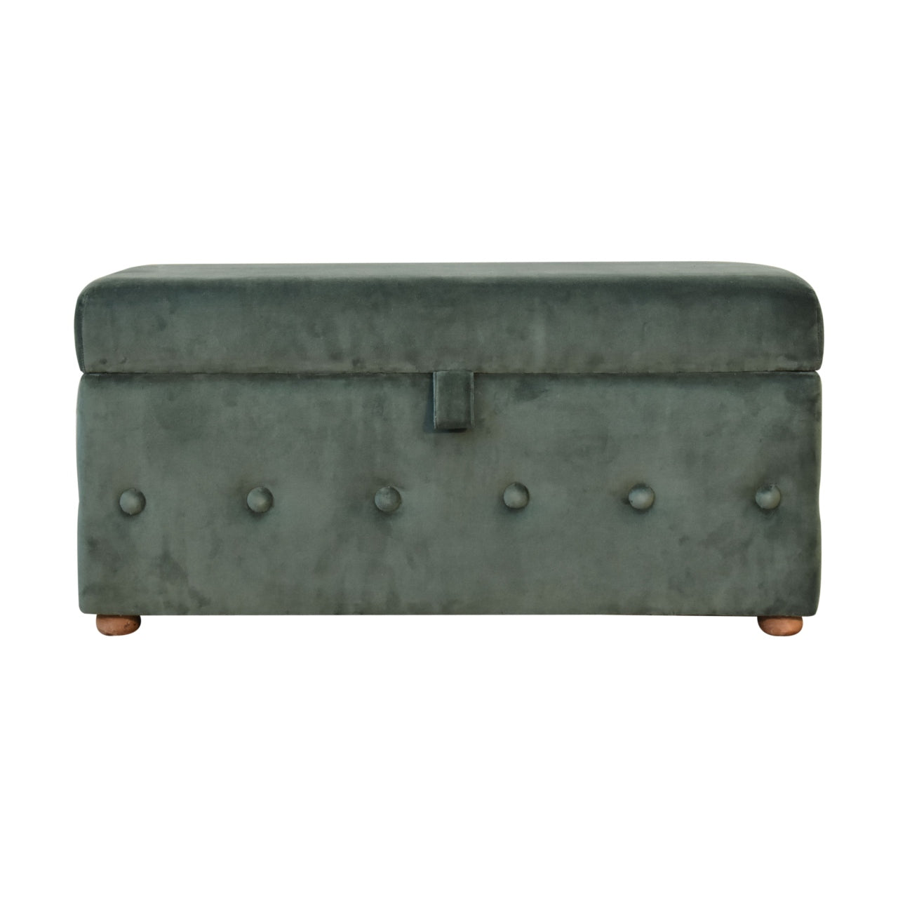 emerald green cotton velvet ottoman