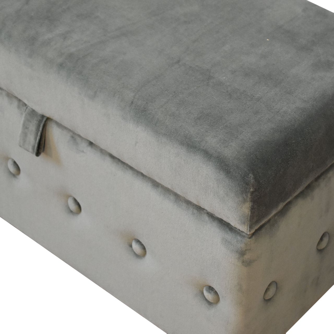 emerald green cotton velvet ottoman