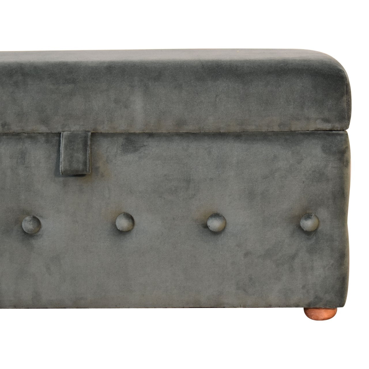 emerald green cotton velvet ottoman