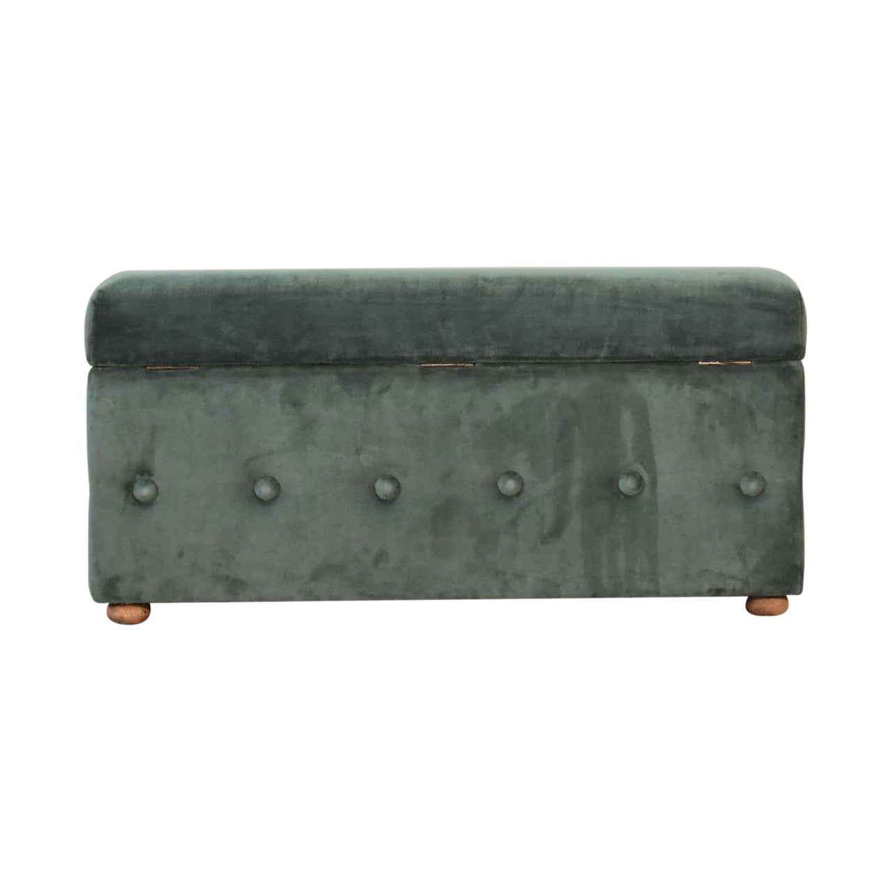 emerald green cotton velvet ottoman