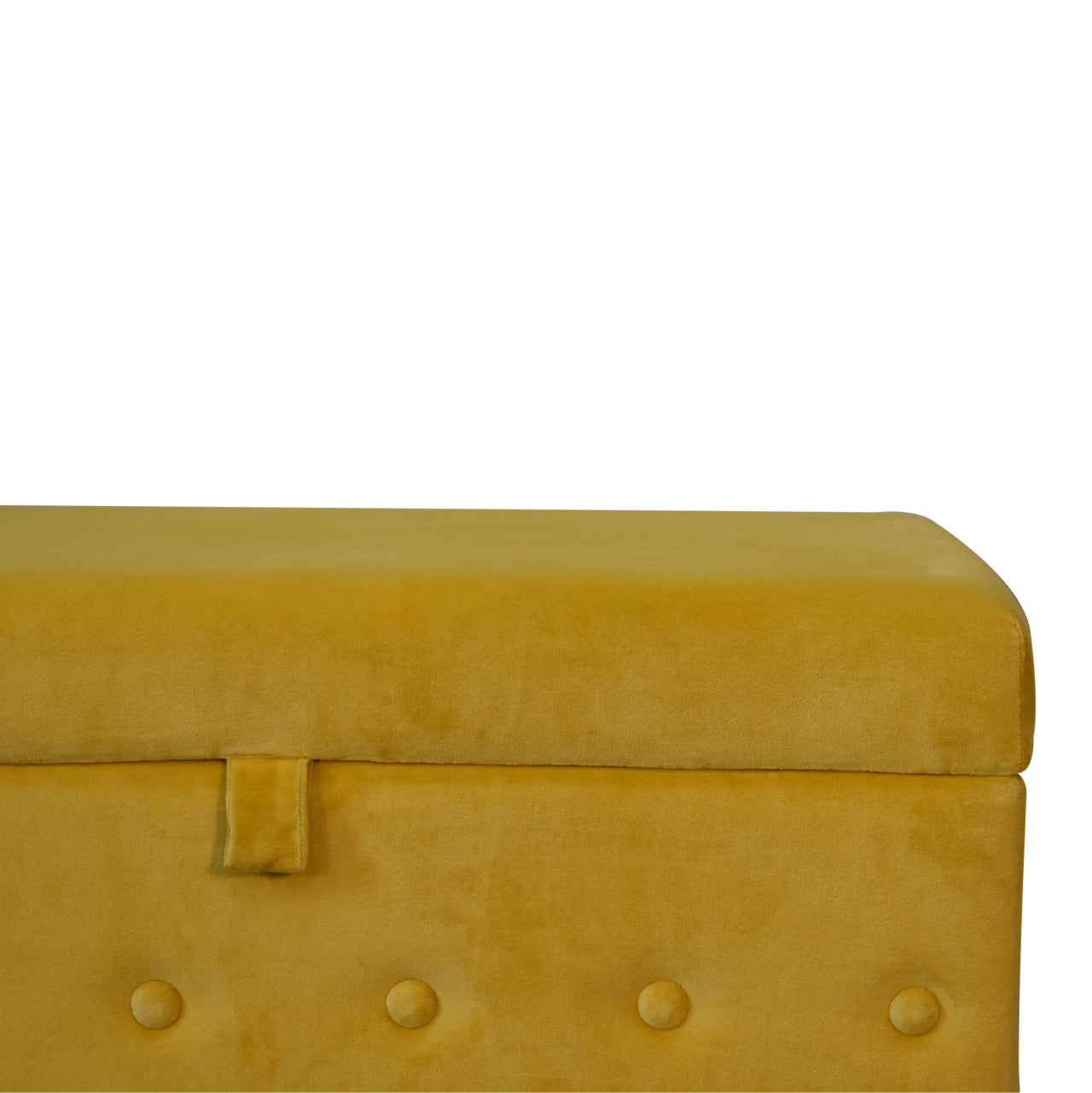 mustard yellow cotton velvet ottoman