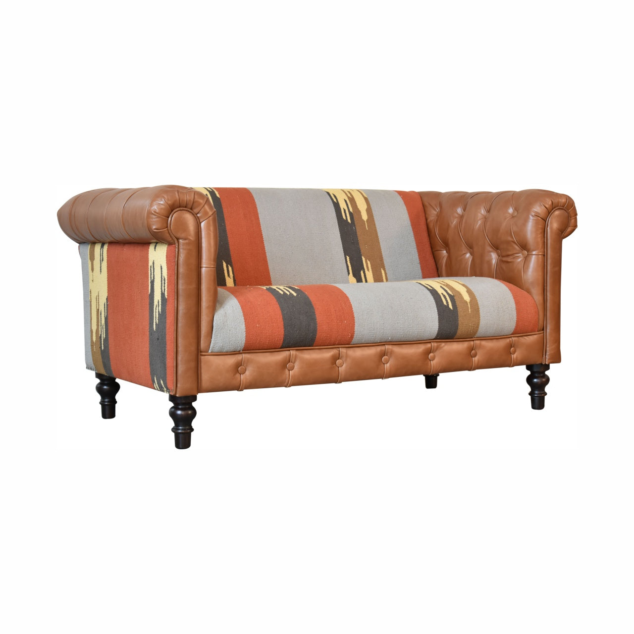 durrie leather mixed sofa