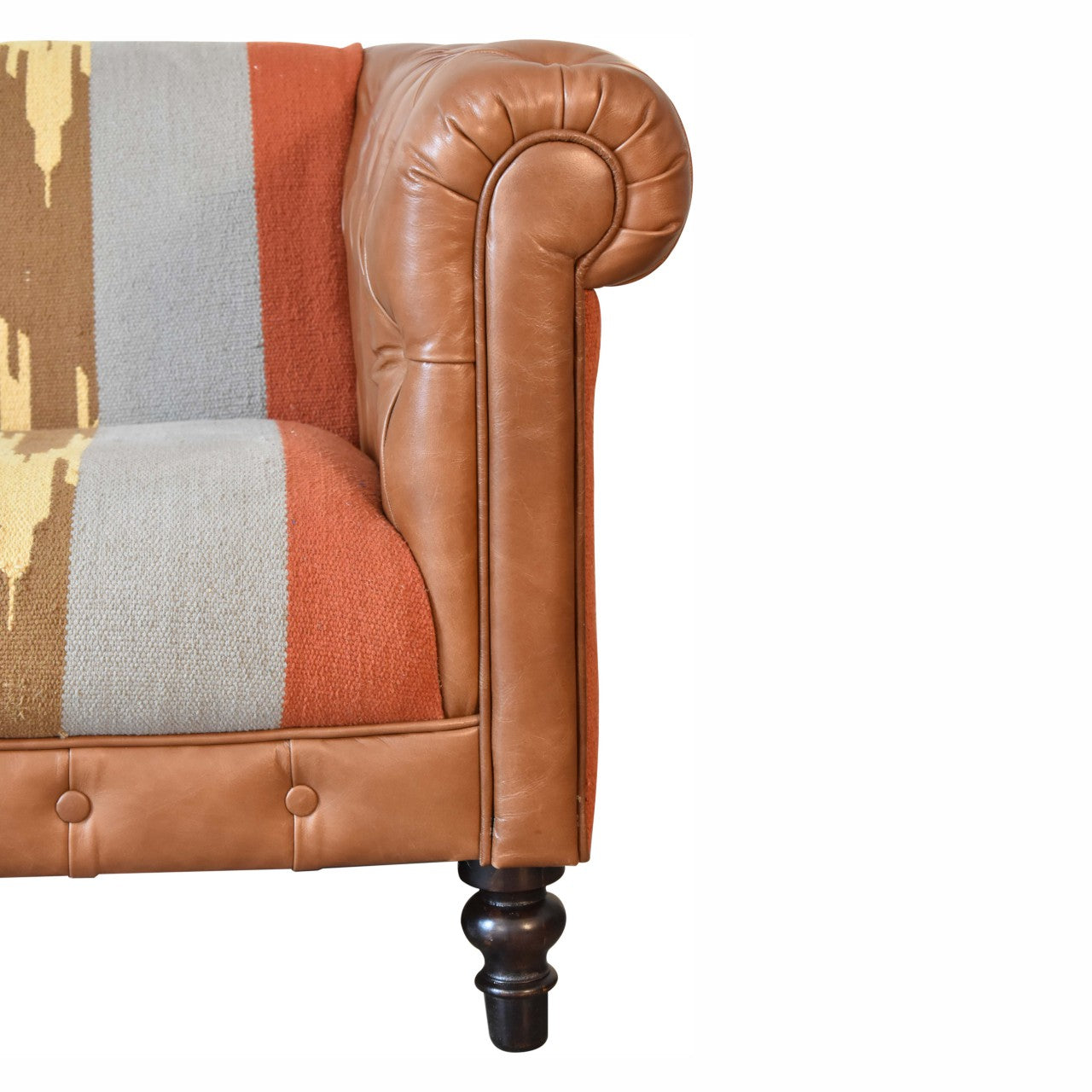 durrie leather mixed sofa