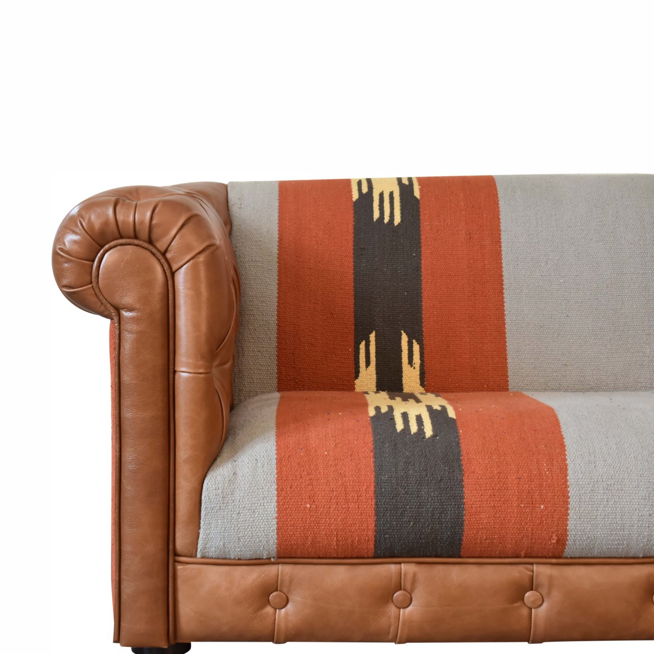 durrie leather mixed sofa