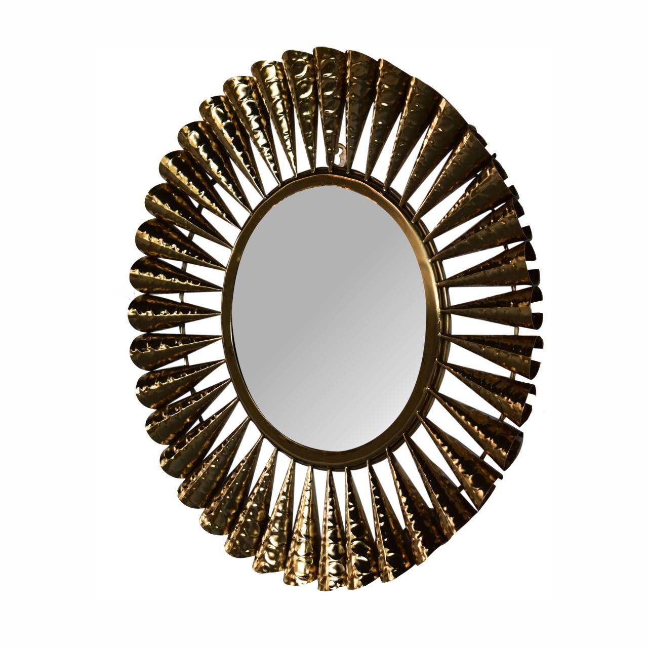 brass coned mirror
