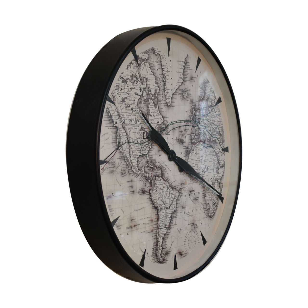 atlas style wall clock