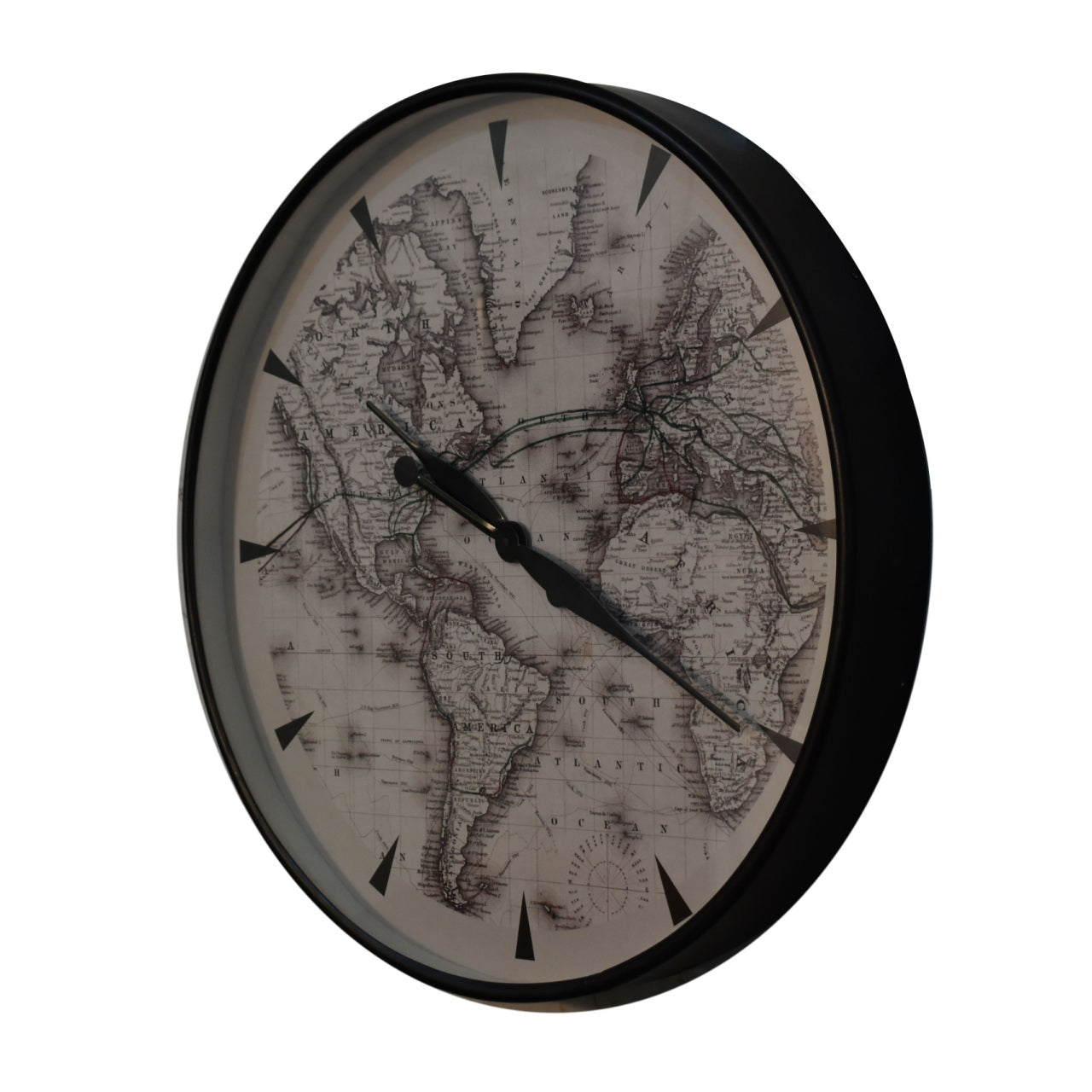 atlas style wall clock