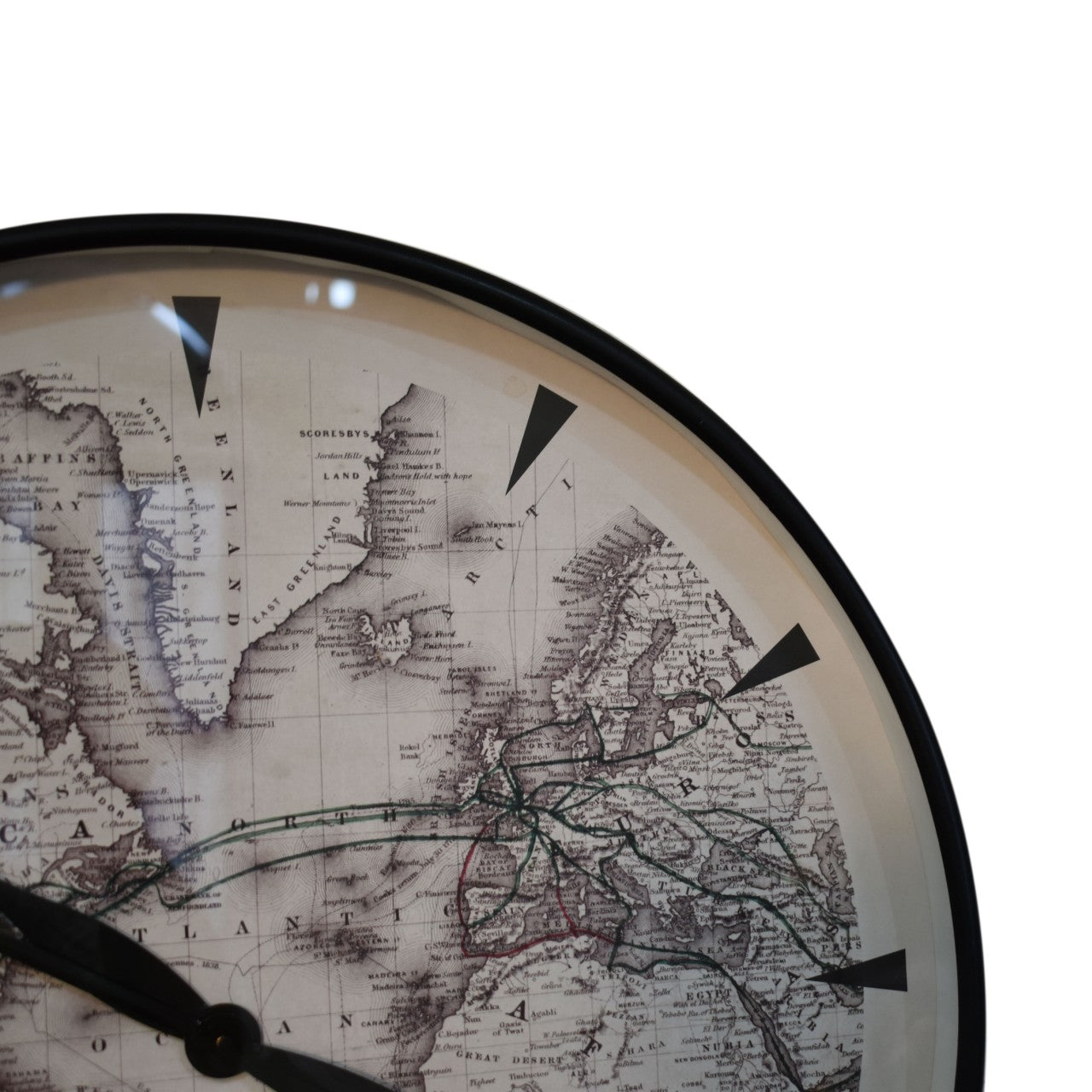 atlas style wall clock