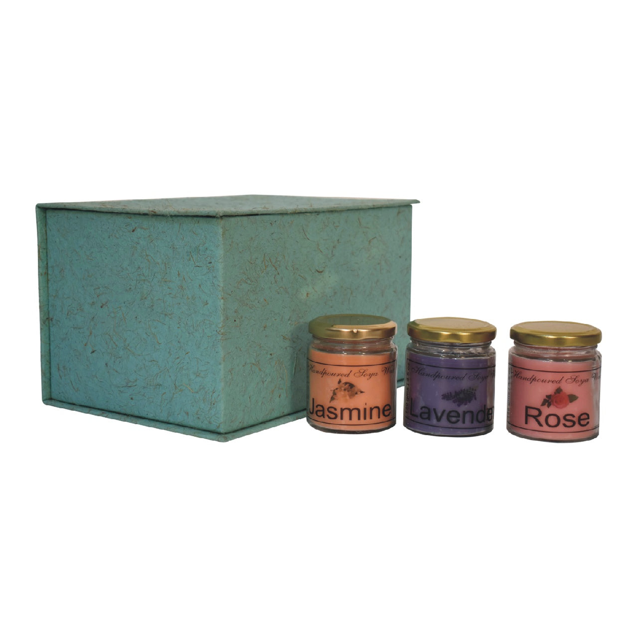 candle gift set of 3 jasmine lavender rose