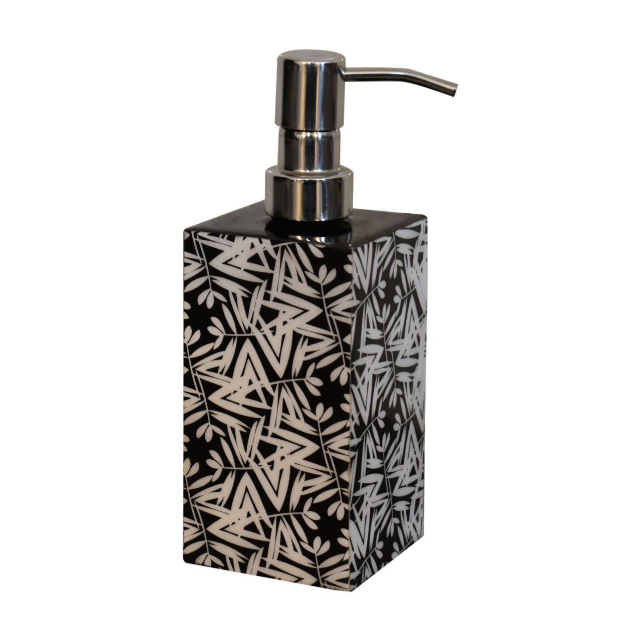 aztec printed mango wood bathroom set