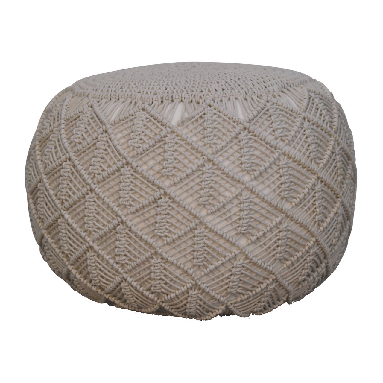 ansley cream pouffe