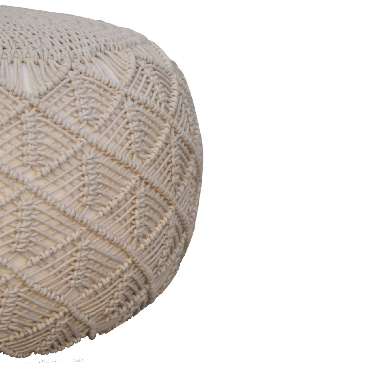 ansley cream pouffe