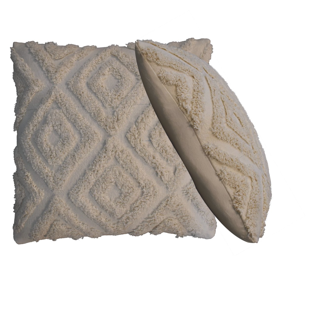 cream mini diamond cushion set of 2