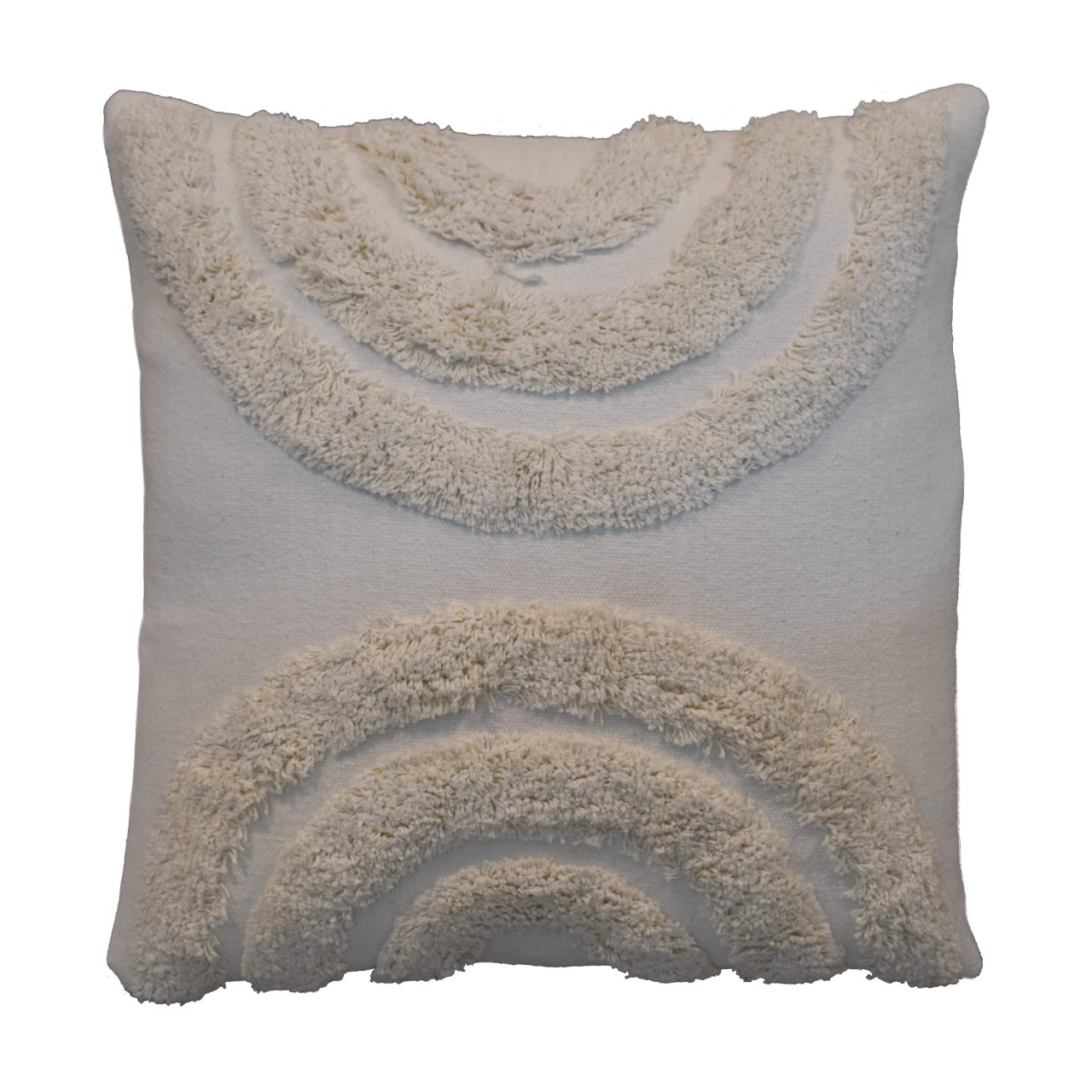 arched white cushion set of 2
