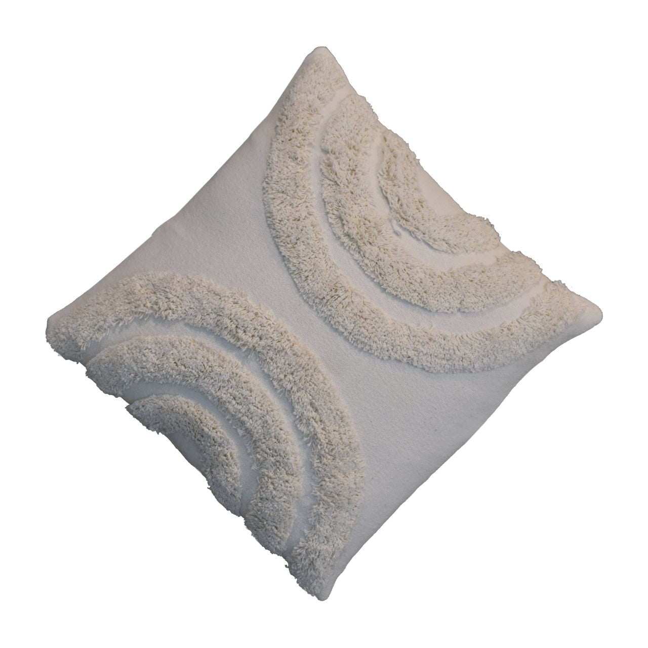arched white cushion set of 2