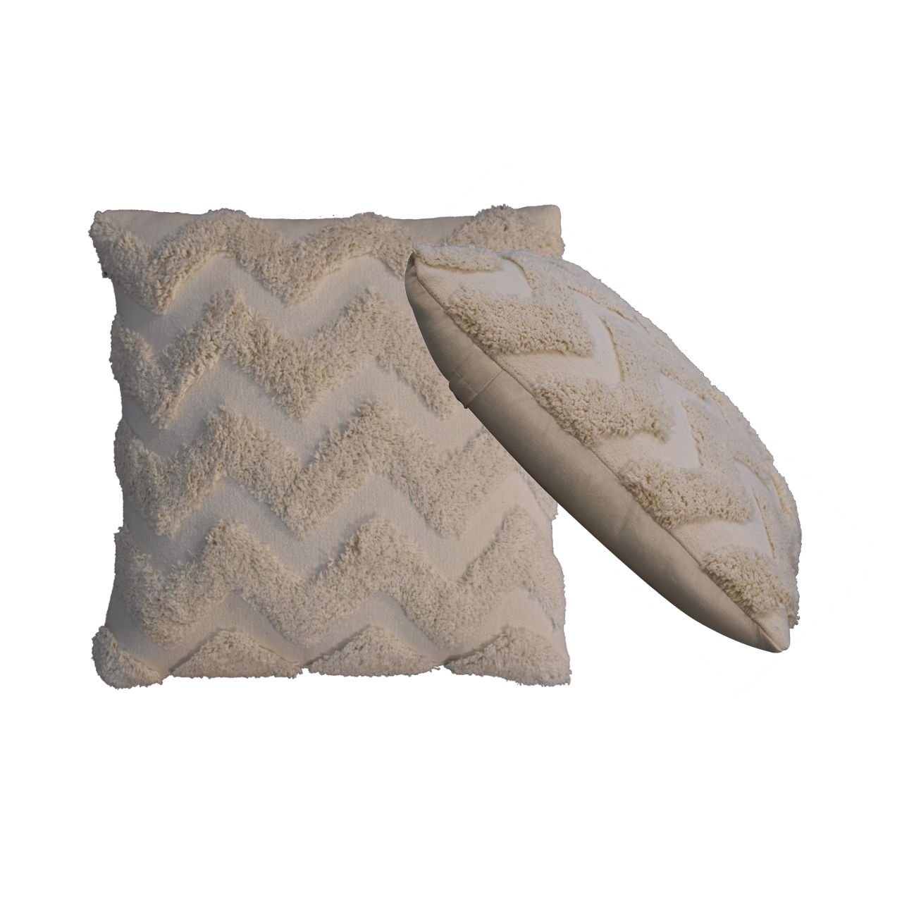 cream zig zag cushion set of 3