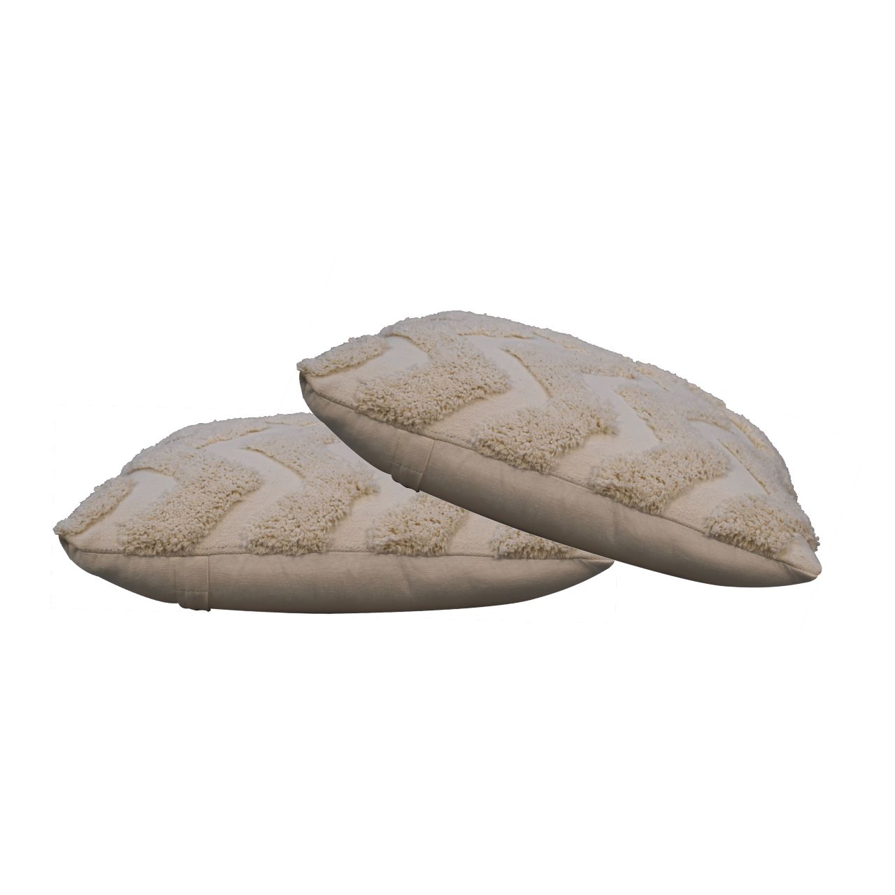 cream zig zag cushion set of 3