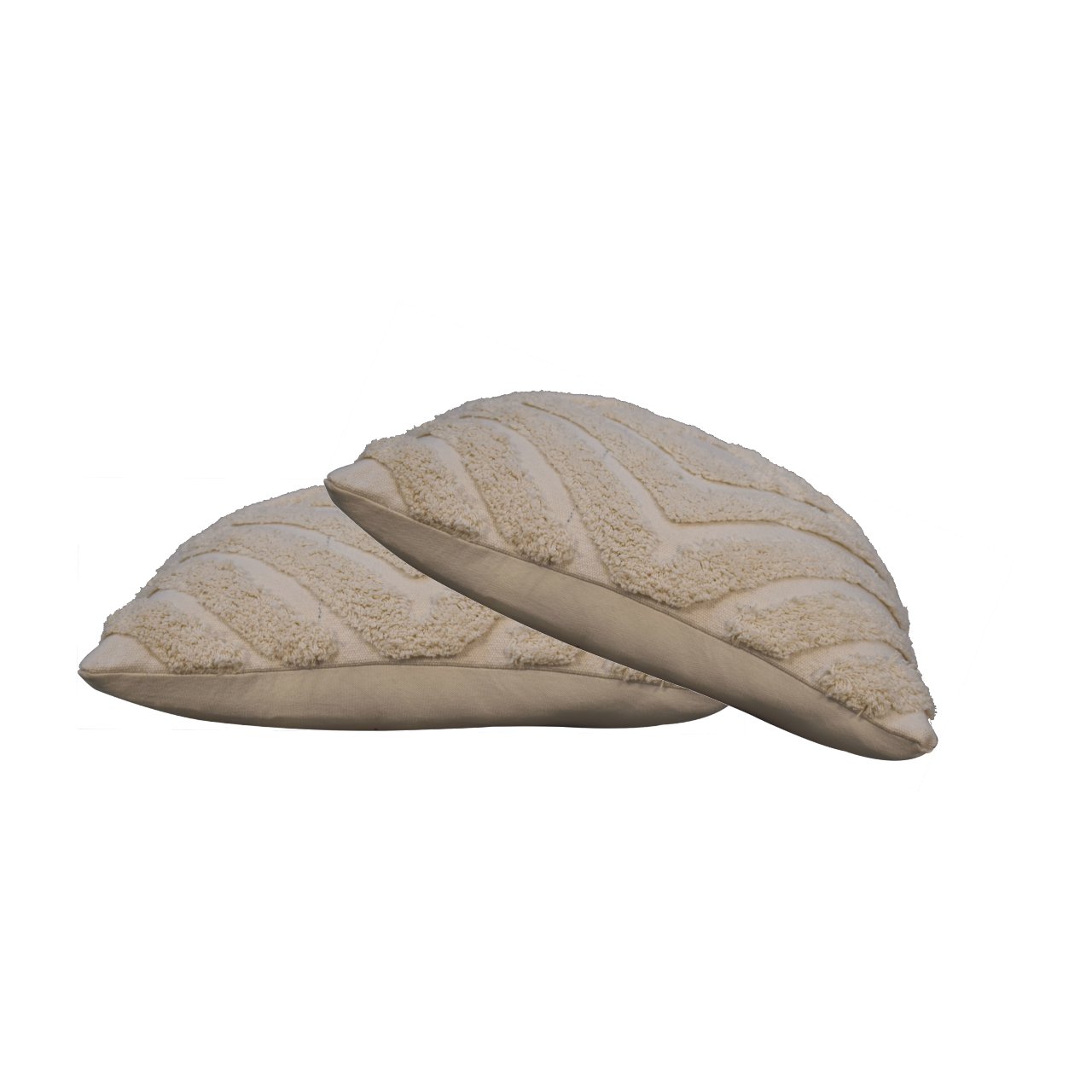 cream diamond cushion set of 2