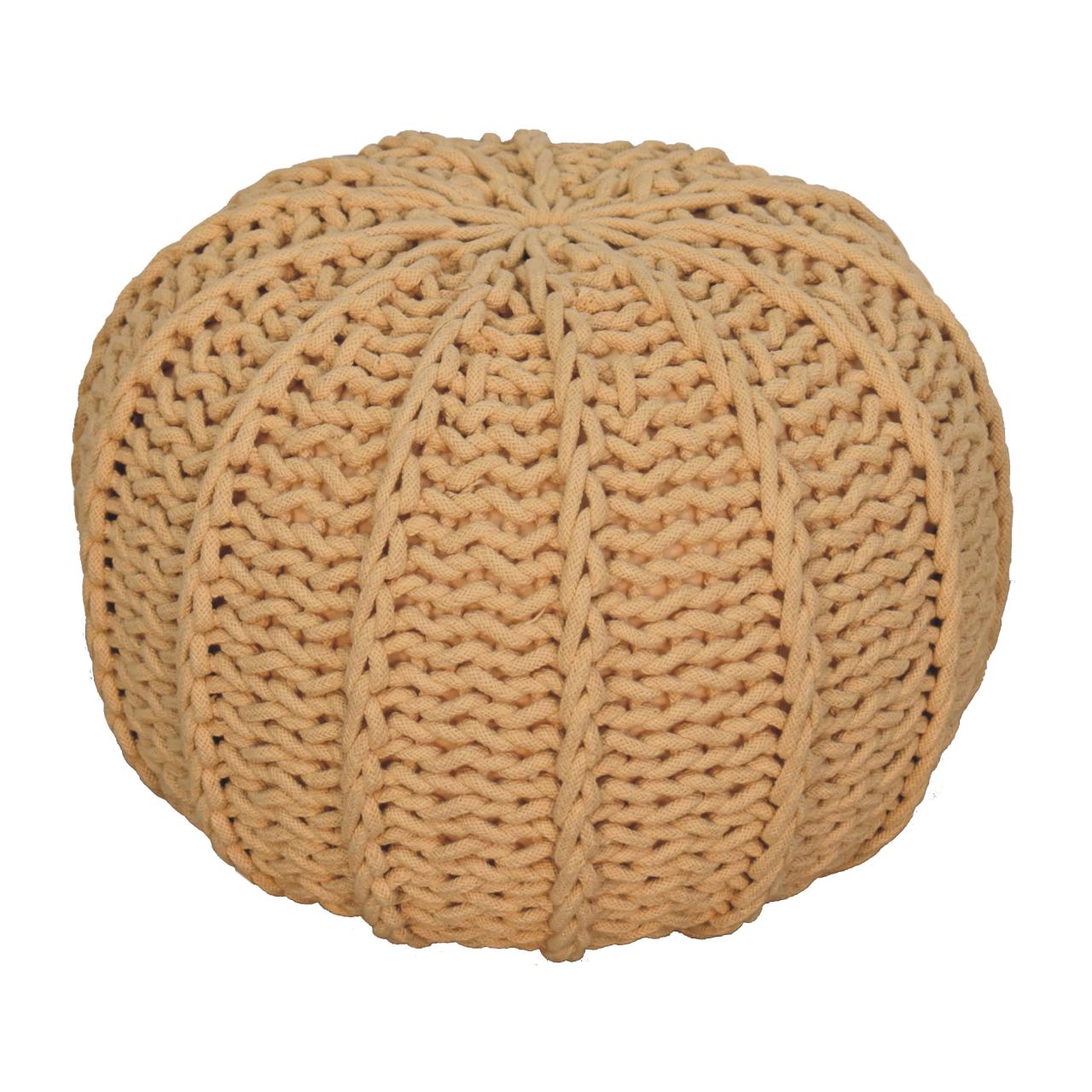 mustard cable pouffe