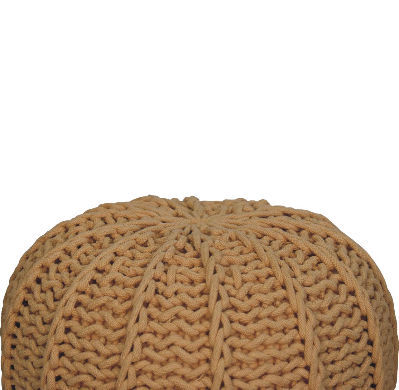 mustard cable pouffe