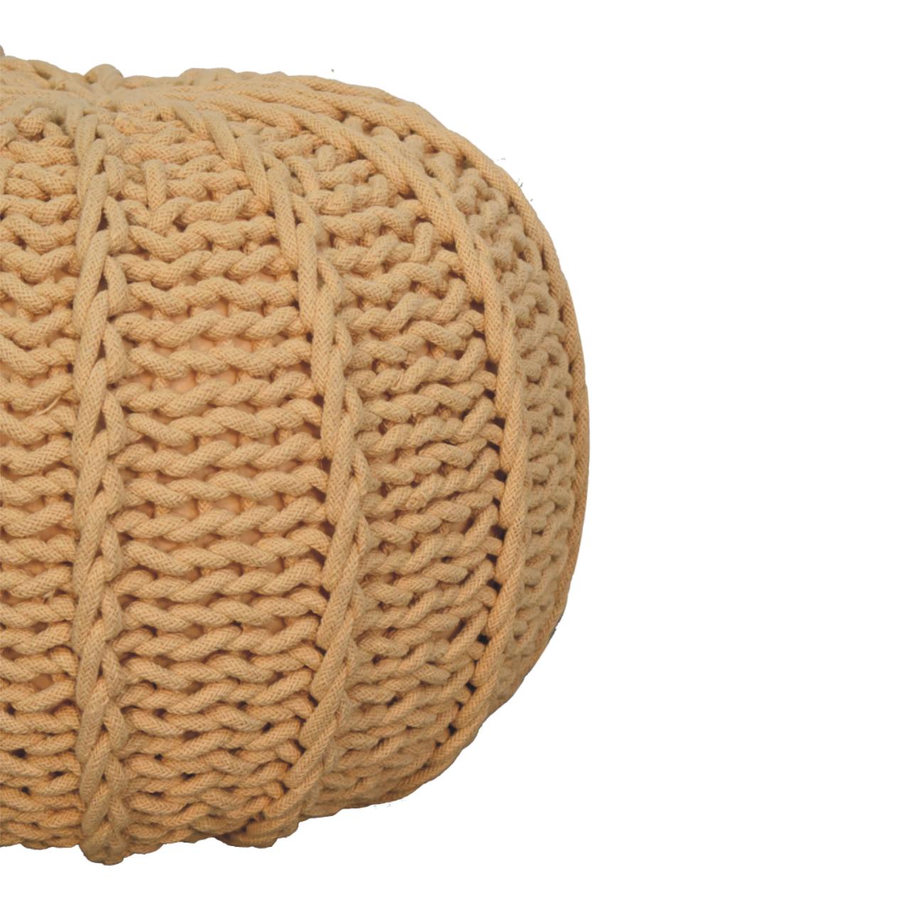 mustard cable pouffe