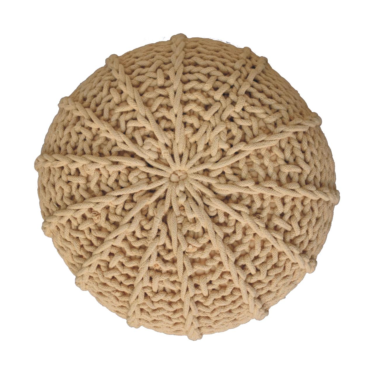 mustard cable pouffe