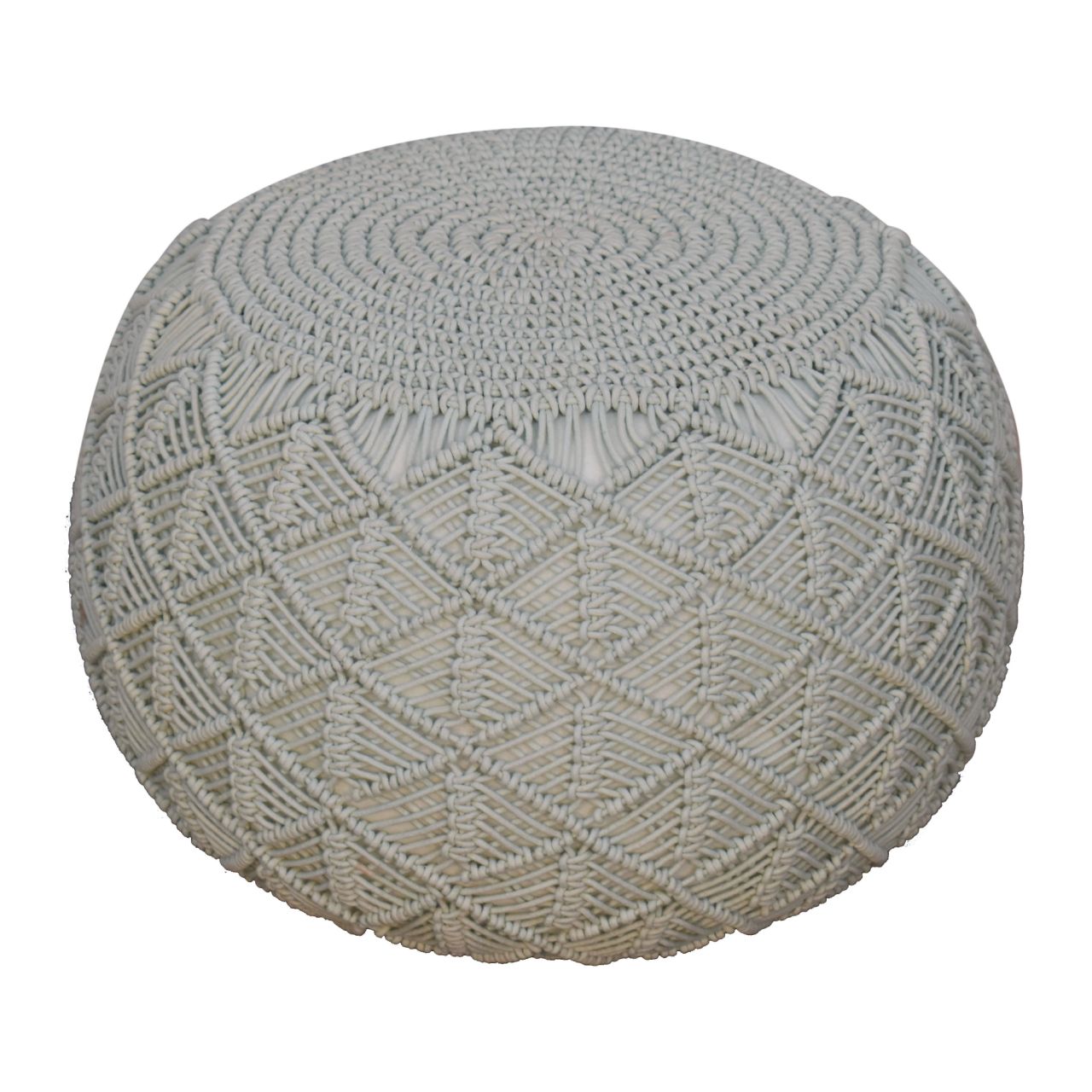 ansley sea green pouffe