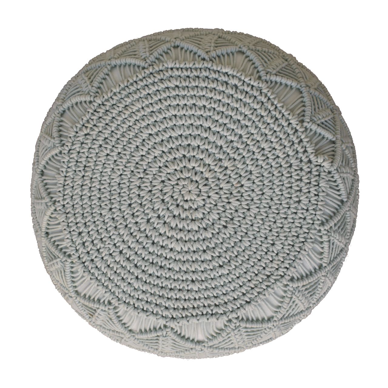 ansley sea green pouffe