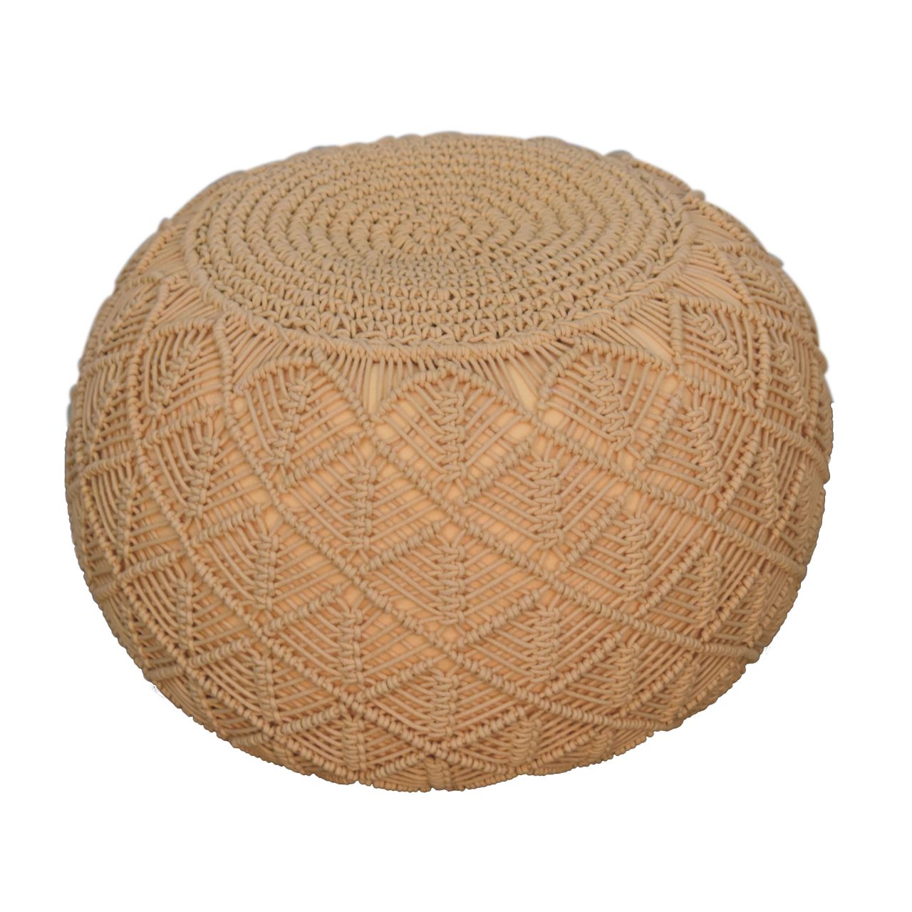ansley mustard pouffe