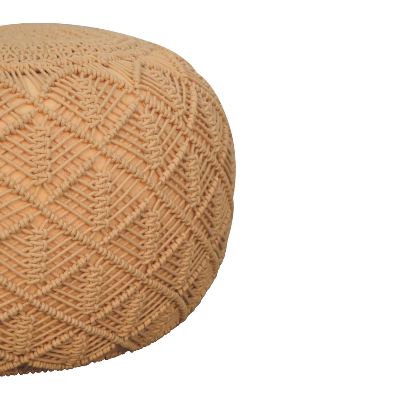 ansley mustard pouffe